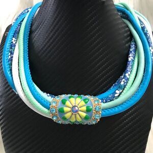 Rope necklace and earrings set